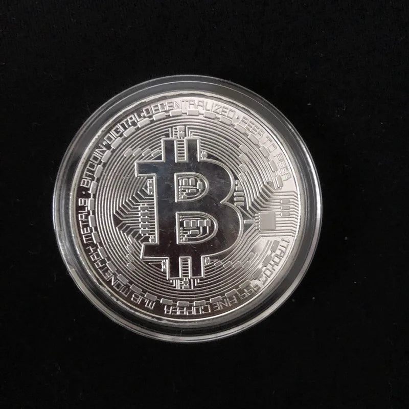 Moneda de Bitcoin chapada en oro, colección de arte coleccionable, regalo físico conmemorativo, Bit de Casascius BTC, imitación antigua de Metal