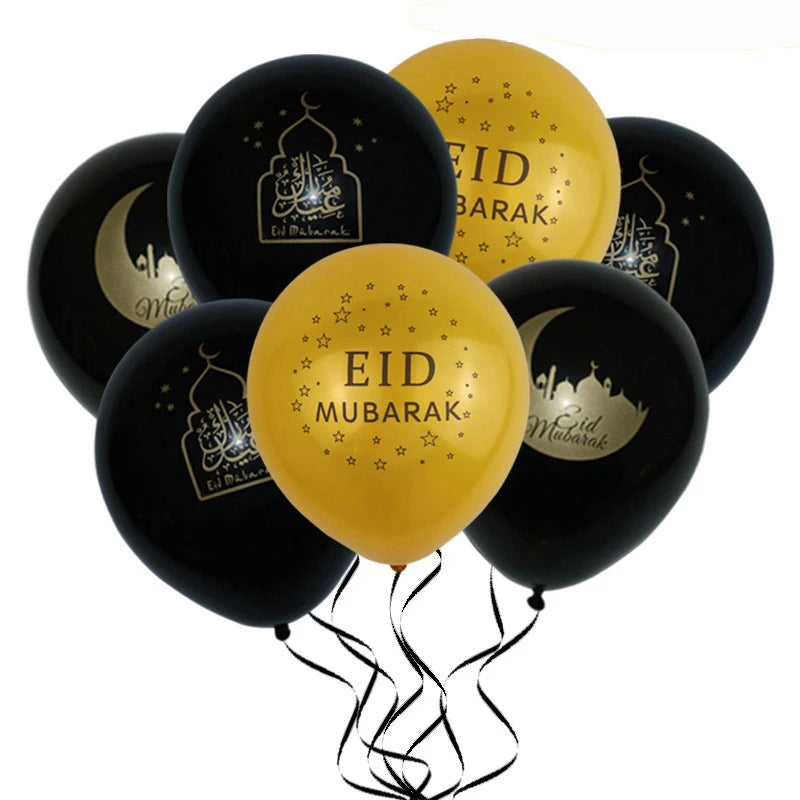 10pcs Eid Balloon Ramadan Decoration For Home 2024 Kareem Gurbang Islamic Festival Eid al-fitr Aid Mubarak Muslim Party Decor