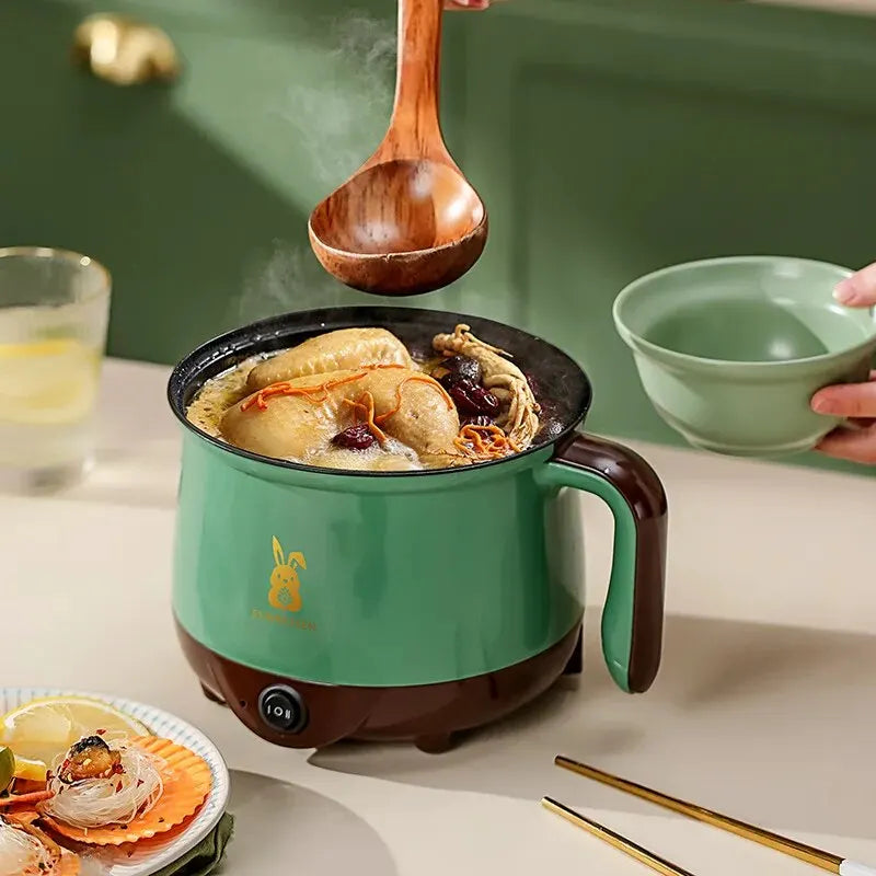 Mini Electric Cooker For Home Kitchen 2 People Food Noodle Single/Double Layer Multifunction Non-stick Pan Steam Cooking Machine