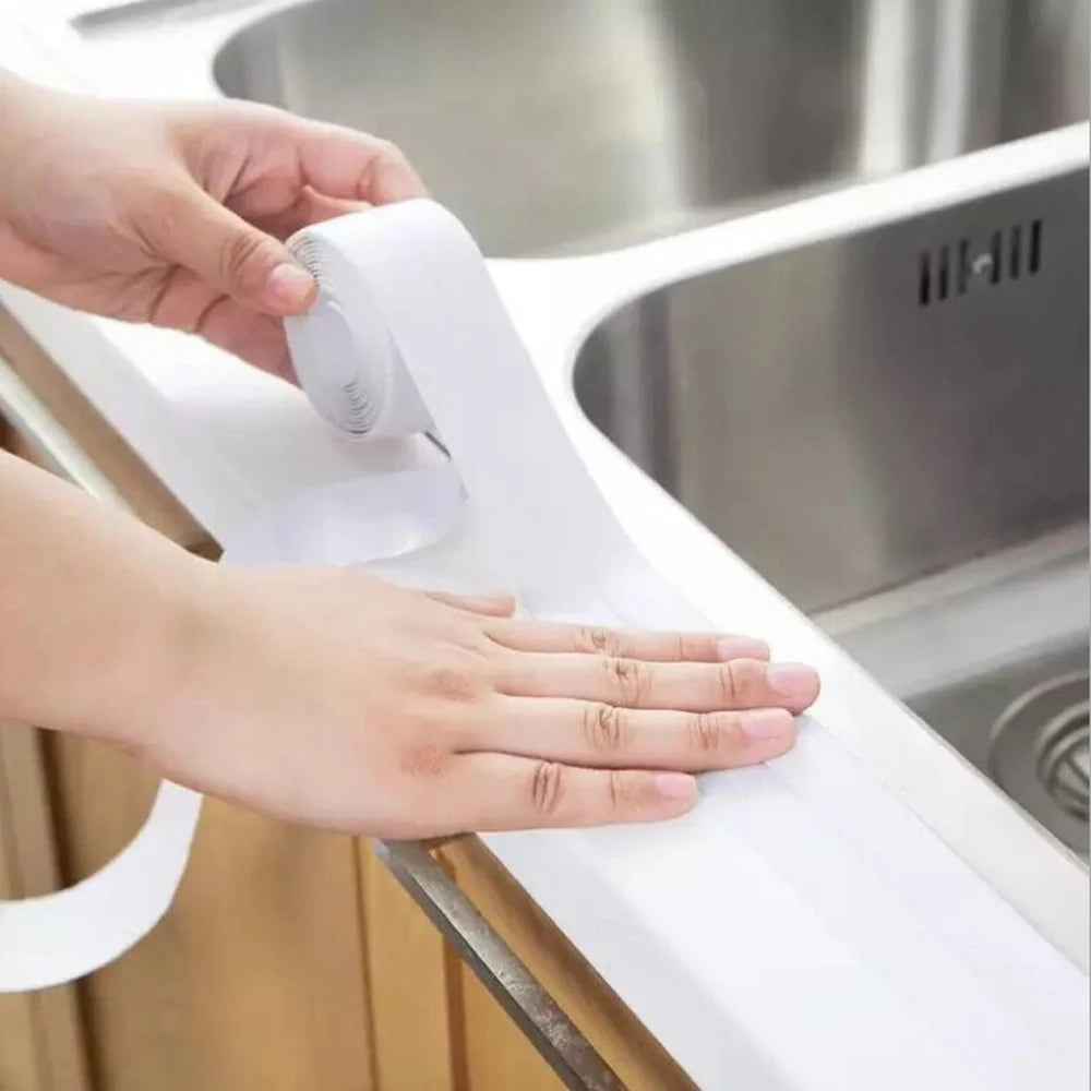 Tiras de cinta de sellado para baño y ducha, autoadhesivo de PVC, pegatina impermeable para pared para baño, cocina, tira de calafateo, fregadero, a prueba de moho