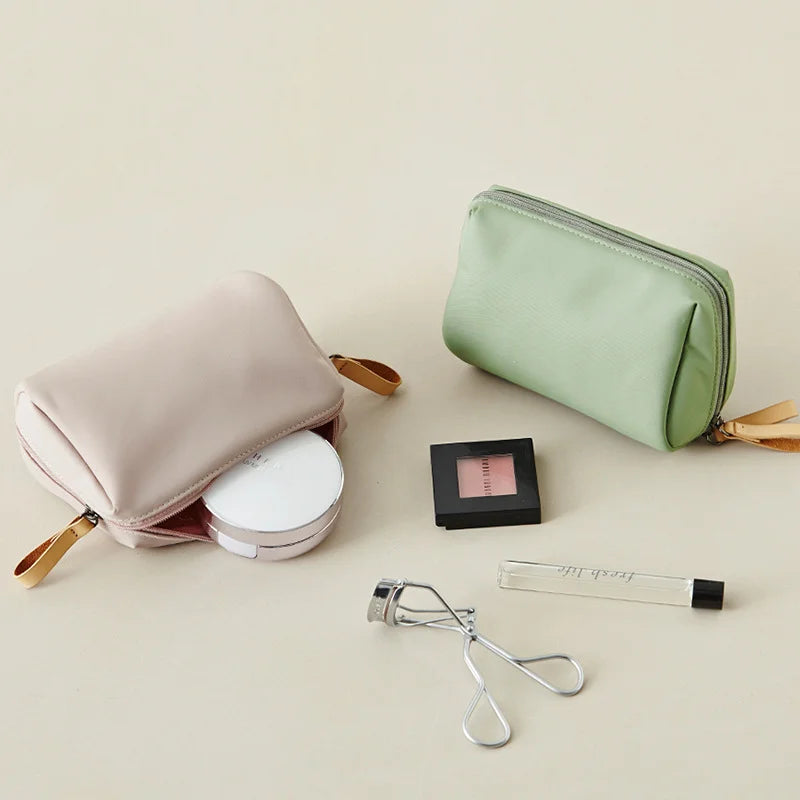 Sac à cosmétiques pour femmes, couleur unie, trousse de maquillage de Style coréen, pochette de toilette, trousse de maquillage étanche, sac de luxe, nouvelle collection 2023