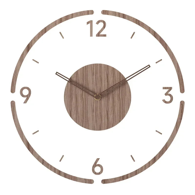 Reloj de pared creativo, reloj de pared silencioso de madera, grande, decorativo, funciona con pilas, reloj Retro analógico sin tic-tac para sala de estar