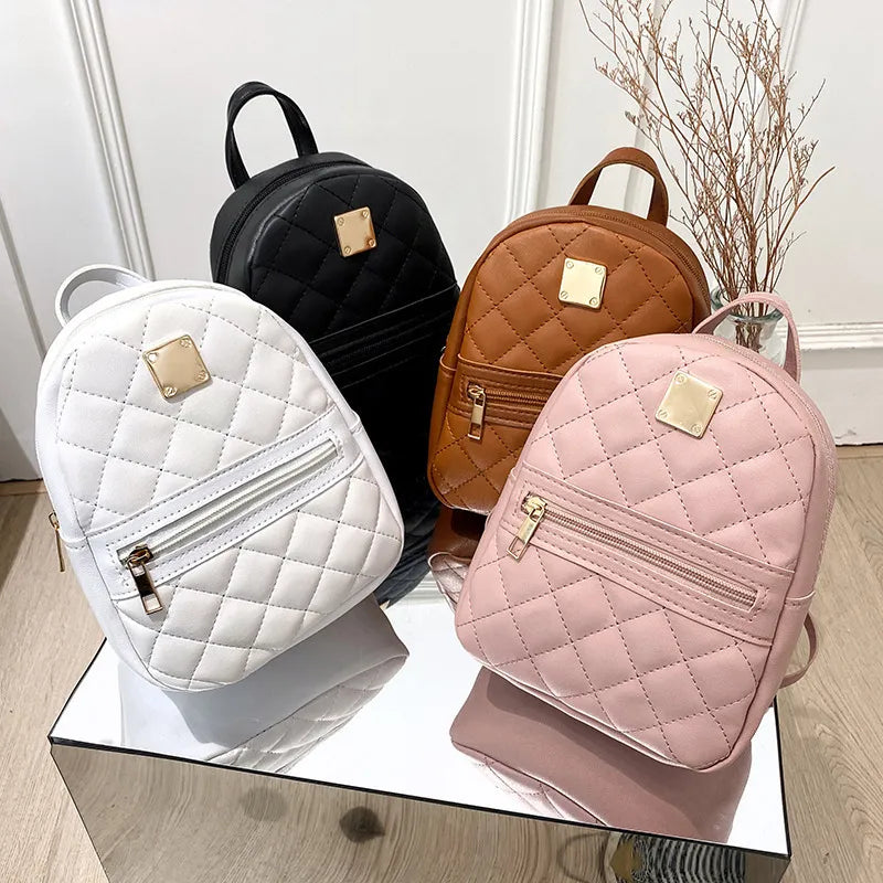 Mini mochila para mujer, bolso cruzado multifunción de cuero PU, bolsa para teléfono para mujer, bolso de hombro de marca de lujo, bolsos de mensajero