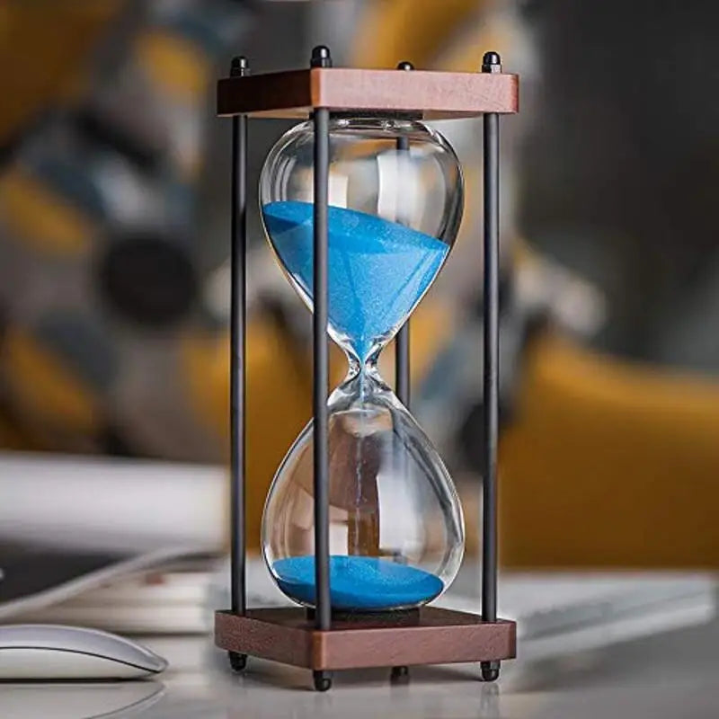 New Large Hourglass Timer 60 Minute, Metal Sand Timer Sandglass Clock,Time Management Tools for Kitchen Home Office Desk Decor