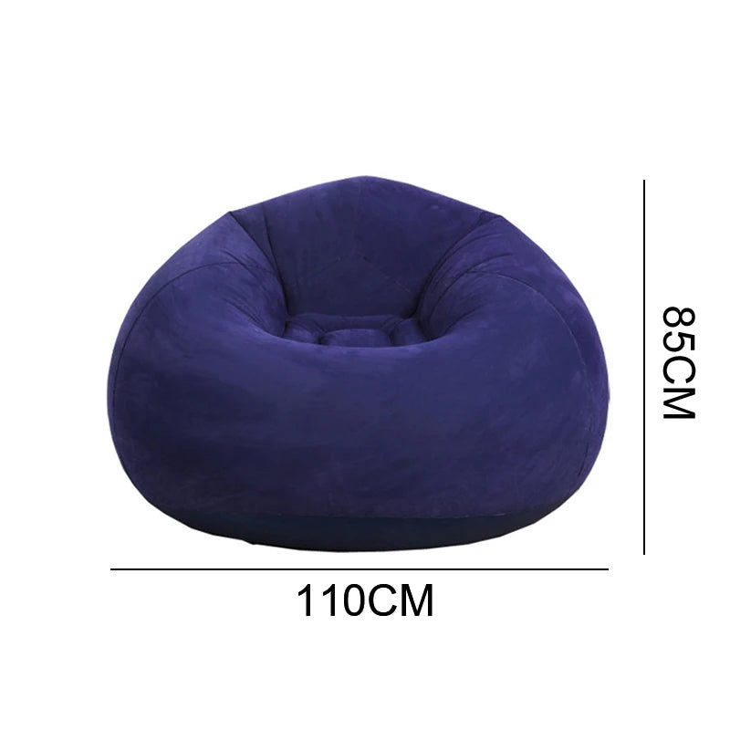 Sofá inflable grande para perezosos, tumbona de PVC, asiento, bolsa de frijol, puf, Tatami, suministro para sala de estar