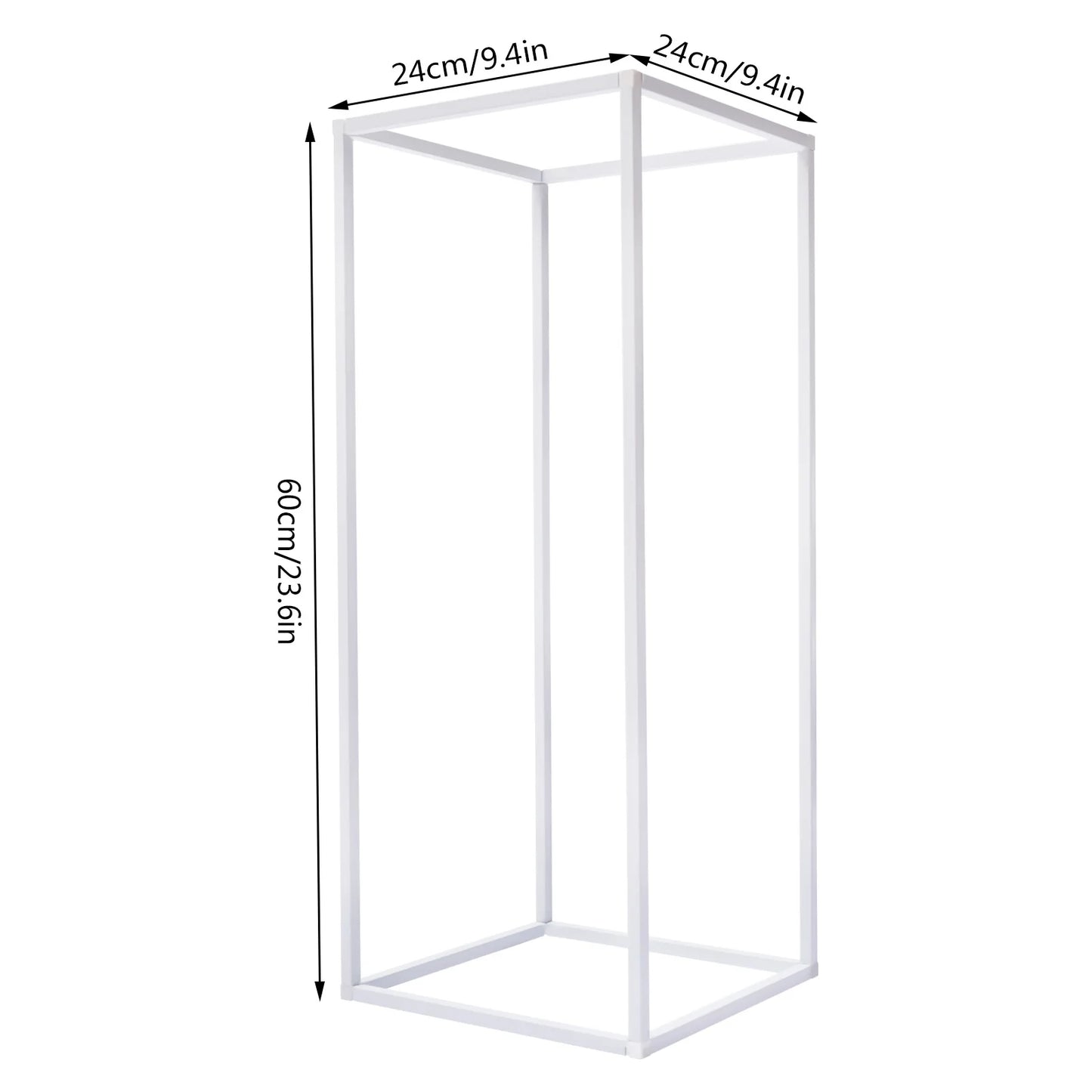 10 Uds. Soportes de Metal geométricos soportes de suelo de flores centros de mesa de boda 60cm soporte de flor de Metal rectangular decoración del banquete de boda