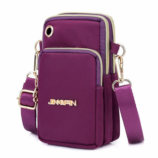 Bolsos cruzados de nailon impermeables informales, bandolera mensajero para mujer, bolsos pequeños para teléfono móvil, bolsos, bolsa deportiva