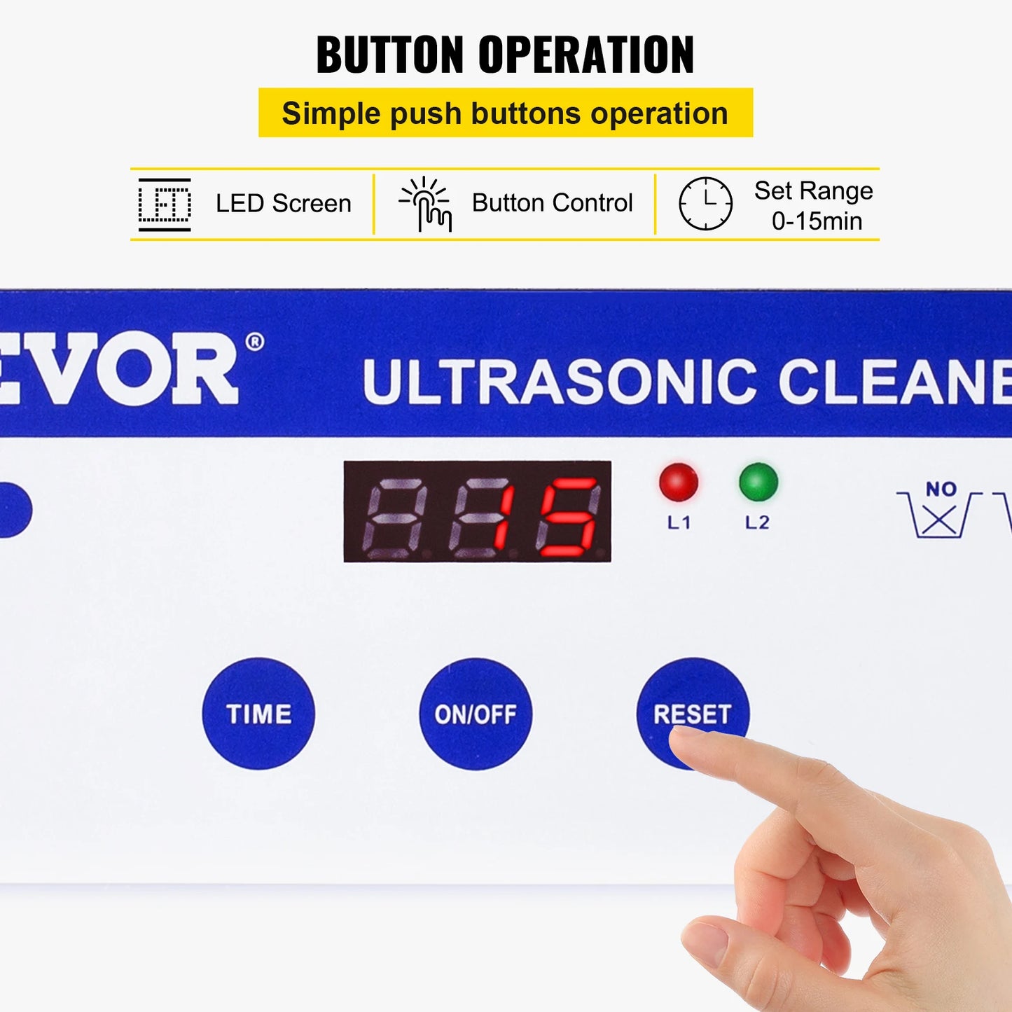 VEVOR 800ml nettoyeur Ultra sonique Machine à laver Portable 35W Mini lave-vaisselle lave-vaisselle bain à ultrasons sonique pour appareil ménager