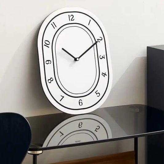 Reloj de pared blanco minimalista creativo, decoración artística de pared acrílica coreana a la moda, escritorio para el hogar, reloj para el salón, decoración