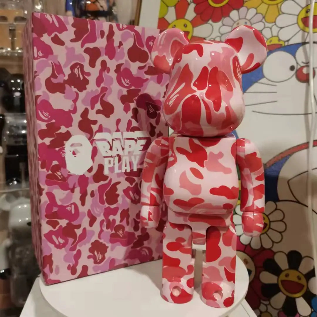 Anneau commun de Camouflage de 28cm, requin, Bearbrick, décoration de la maison, jouets ours, figurines d'action Chiaki, modèle d'articles de décoration modernes de luxe