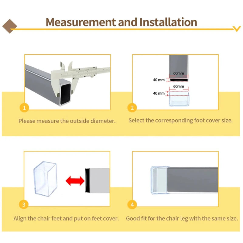 4-12 pièce/ensemble Couvre-pieds de Chaise En Caoutchouc Pieds Protecteur Coussinets Meubles Table Couvre Chaussettes Bouchons Couverture Meubles Nivellement Pieds Décor À La Maison