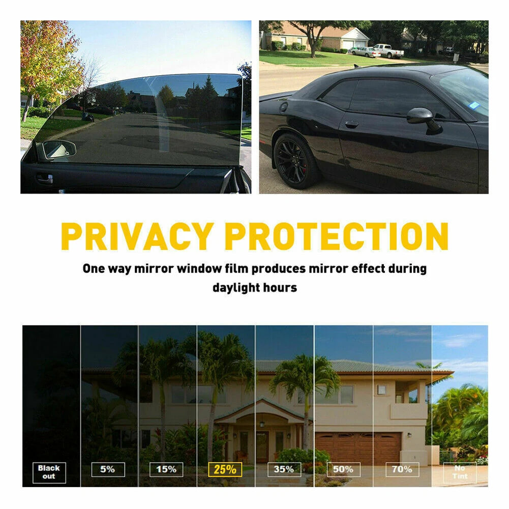 3/5/8m Black Car Window Foils Tint Tinting Film Car Auto Home Decorate Window Glass Film Solar UV Protector Window Sticker Films