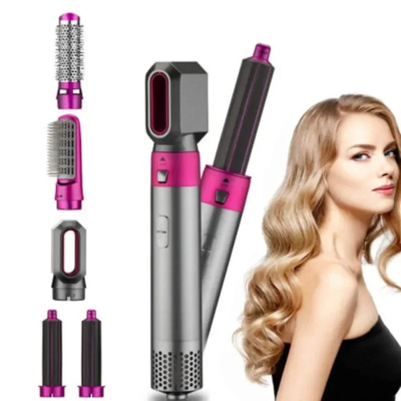 1000W Electric Hair Dryer 5 in 1 with Curly Hair Stick Hair Curler with Straightening Brush Gift Box 110V 220V