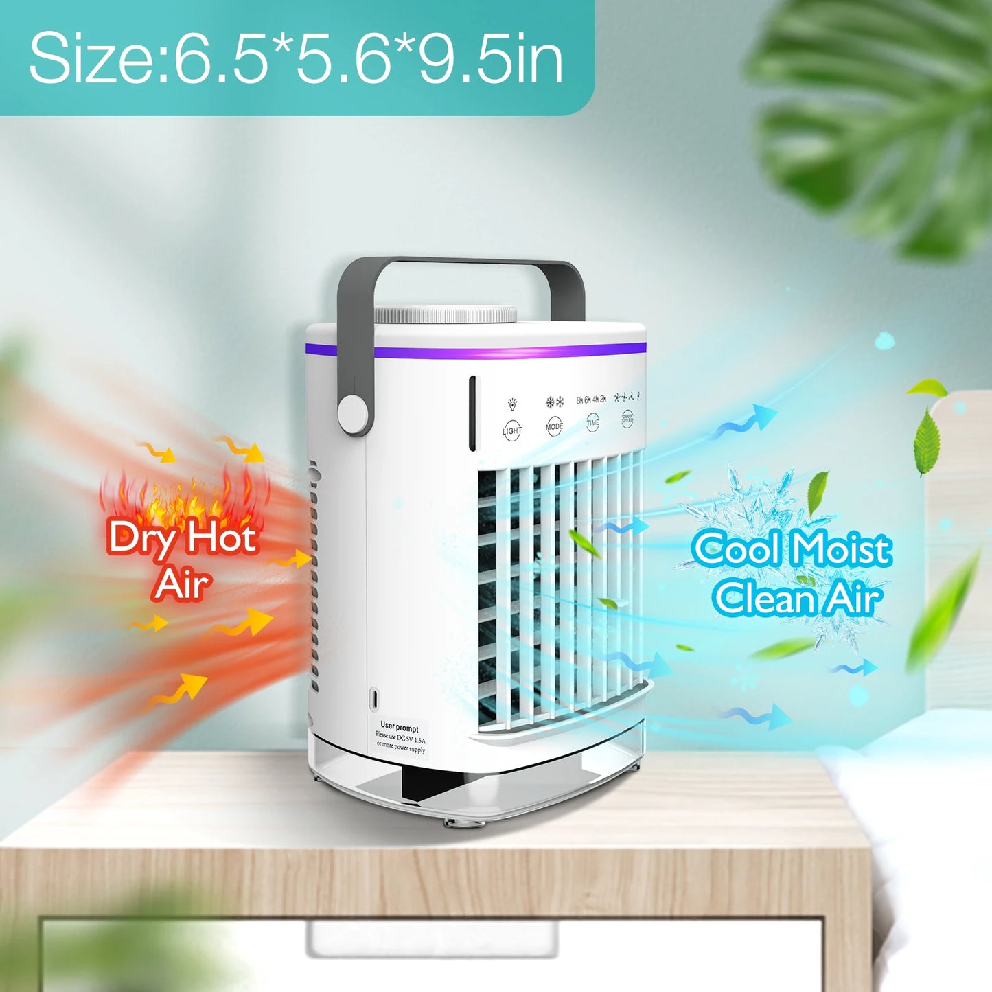 Mini climatiseur refroidisseur d'air ventilateur de refroidissement par eau climatisation pour chambre bureau Mobile climatiseur Portable pour voitures