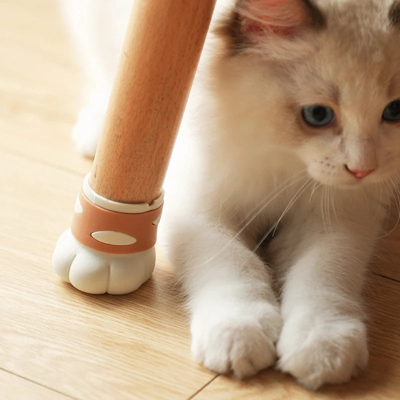 SHIMOYAMA, gorros para patas de silla, cubiertas de silicona para muebles y mesas, calcetines, Protector de suelo, almohadillas antideslizantes para pies de garra de gato, decoración del hogar