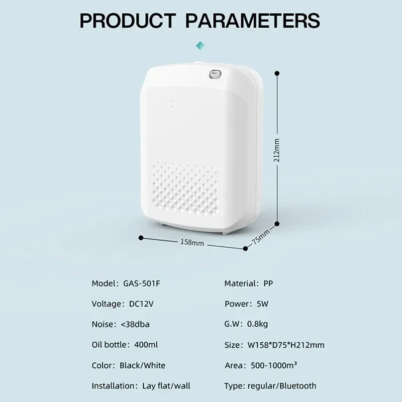 Difusor de Aroma, difusor de Perfume, máquina de Aroma inteligente con Bluetooth para difusor de Fragancia casera, dispositivo de fragancia de aceite esencial