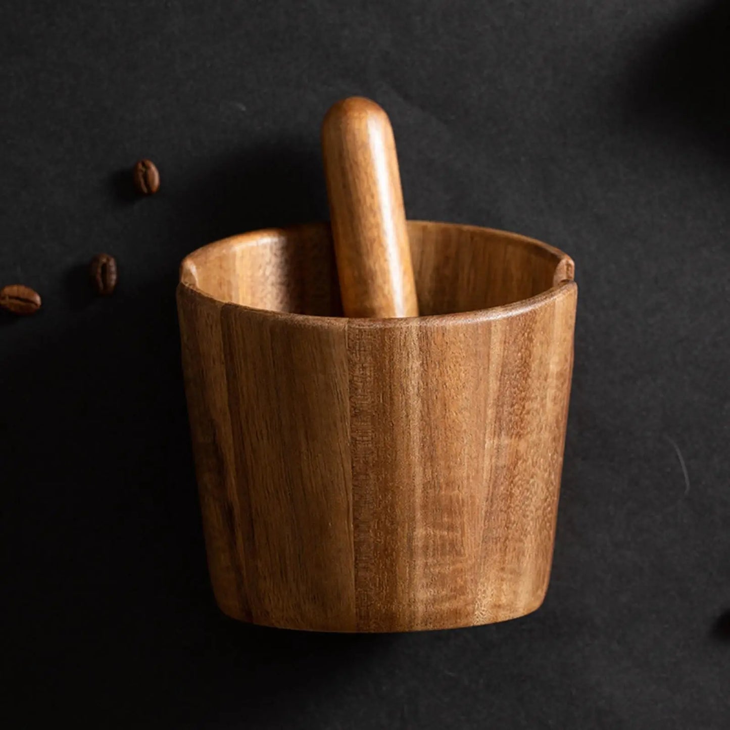 Boîte à café en bois, poubelle à moudre, broyeur à expresso, barre de frappe détachable pour la maison, la cuisine, le bureau, outil à café Barista