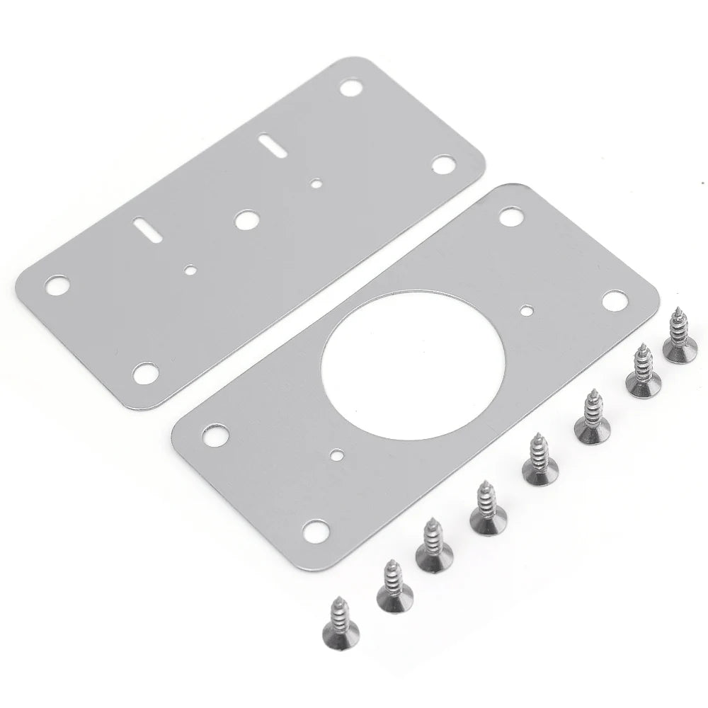 Kit de placa de reparación de bisagra de gabinete, placa de montaje de bisagra de puerta de acero inoxidable con agujeros para muebles de armario de cocina y hogar, 10/2 Uds.