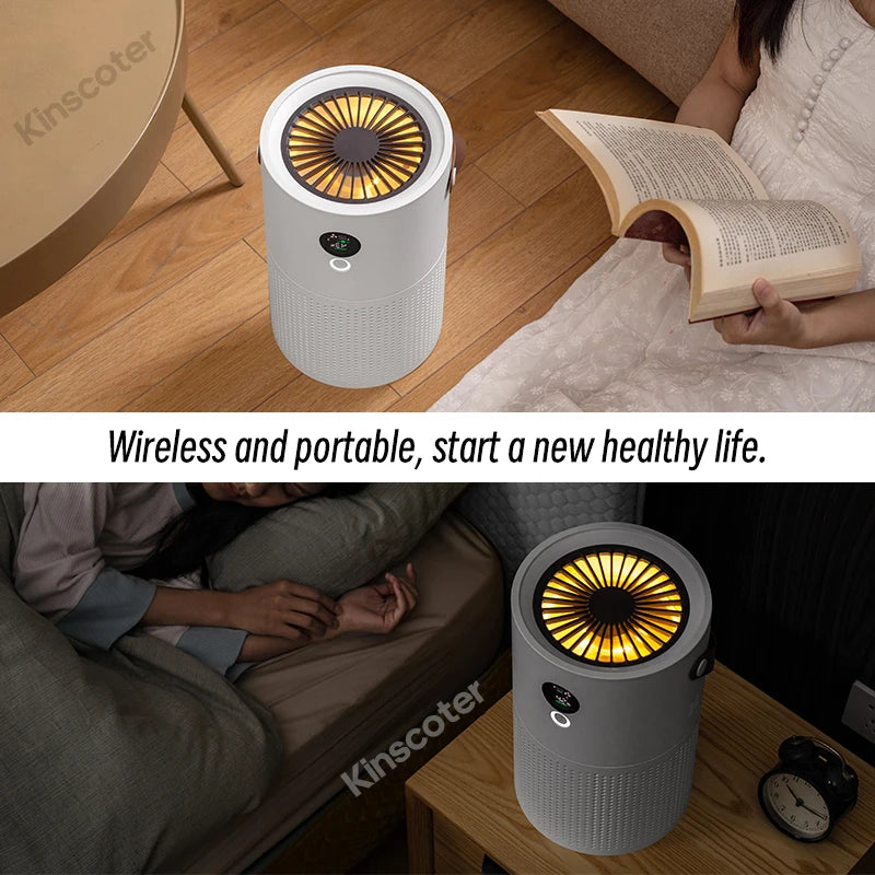 Household HEPA Air Purifier Wireless Portable Air Cleaner Adsorption Of Pm2.5 Dust Formaldehyde For Pollen Allergy Sufferers