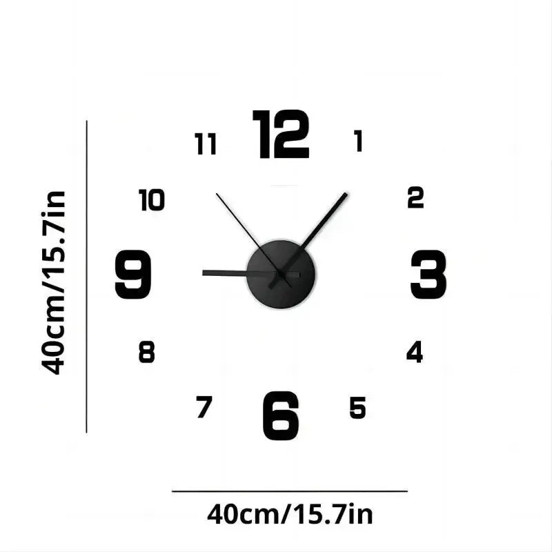 Reloj de pared creativo sin marco DIY, calcomanía de pared, reloj silencioso para el hogar, decoración de pared para oficina y sala de estar