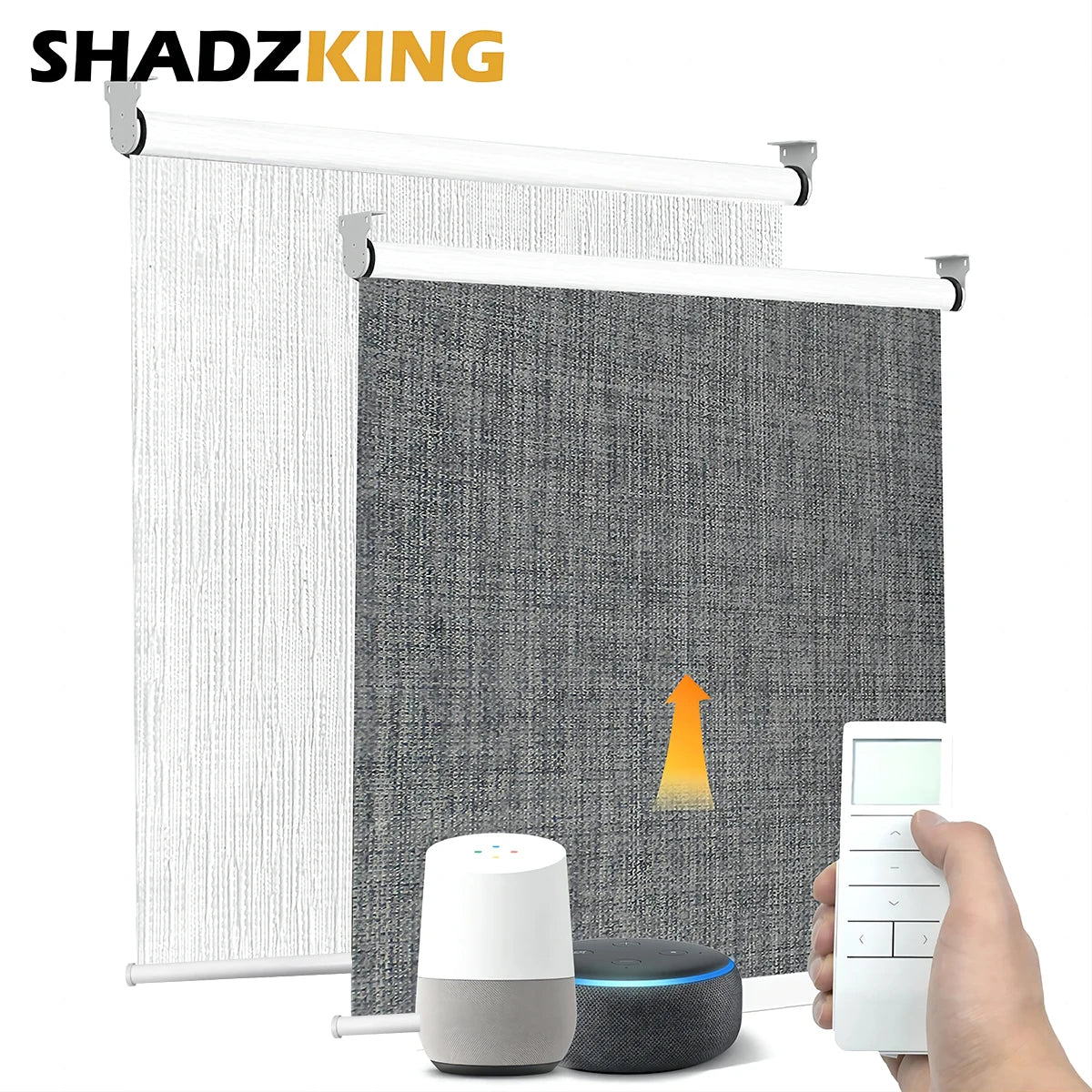 Persianas enrollables Shadzking de lujo para ventanas, persianas enrollables eléctricas motorizadas, Motor Wifi, persianas de ventana Alexa Google para hogar inteligente