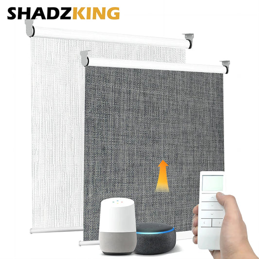 Shadzking – stores enrouleurs de luxe pour fenêtres, stores roulants électriques motorisés, moteur Wifi, Alexa Google, stores pour maison intelligente