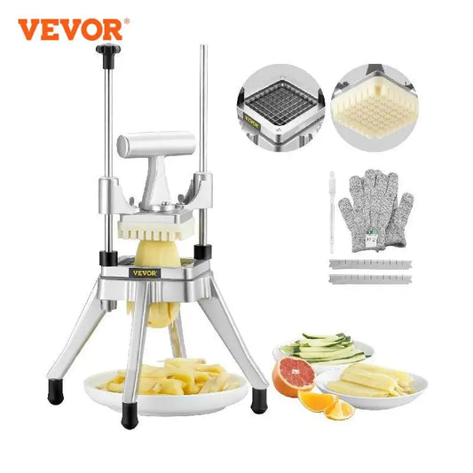 VEVOR 3/8,1/4 Inch Manual Fruit Vegetable Dicer Cutter Commercial Food Cutter Stainless Steel Slicer for Home Restaurant Kitchen