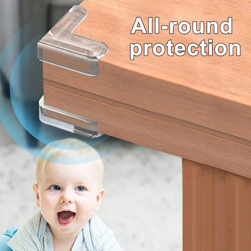 Protector de silicona de seguridad para bebés, Protector para las esquinas de las mesas, cubierta protectora de borde de muebles, protectores de bordes anticolisión transparentes para niños