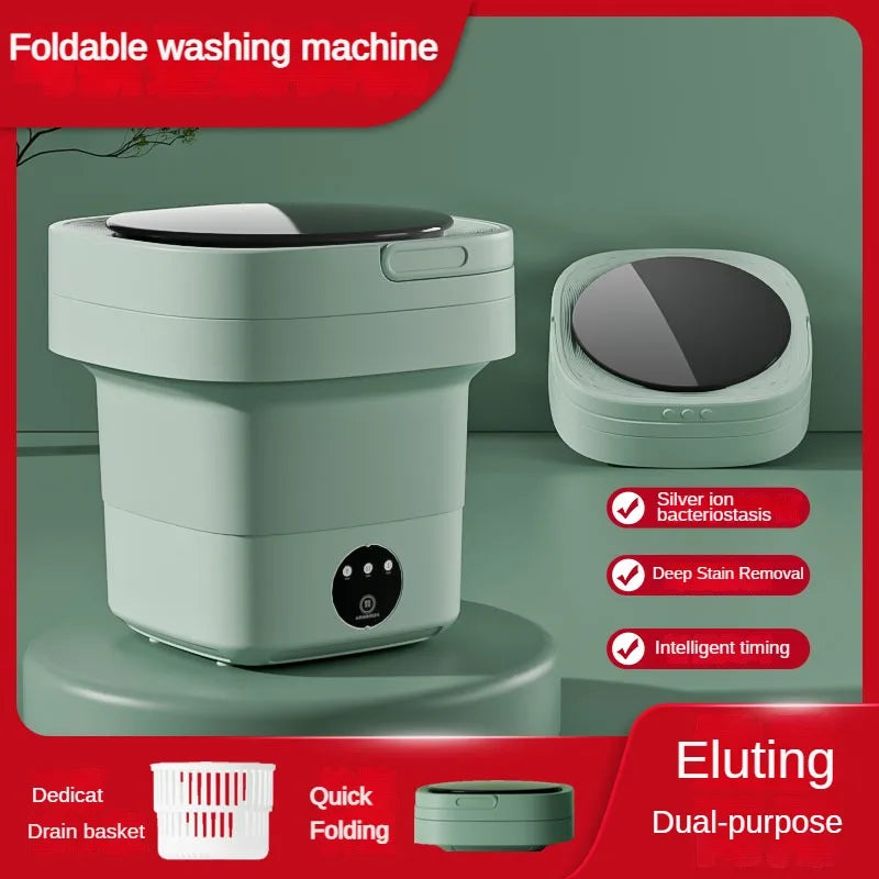 Machine à laver Portable pliable avec sèche-linge, Mini chaussettes automatiques pour sous-vêtements, 110v/220V, avec centrifugeuse 8L