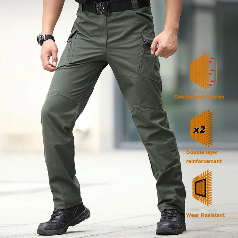 Pantalones de carga tácticos de ciudad, senderismo al aire libre clásico, senderismo, pantalones de correr tácticos del ejército, pantalones militares de camuflaje con múltiples bolsillos