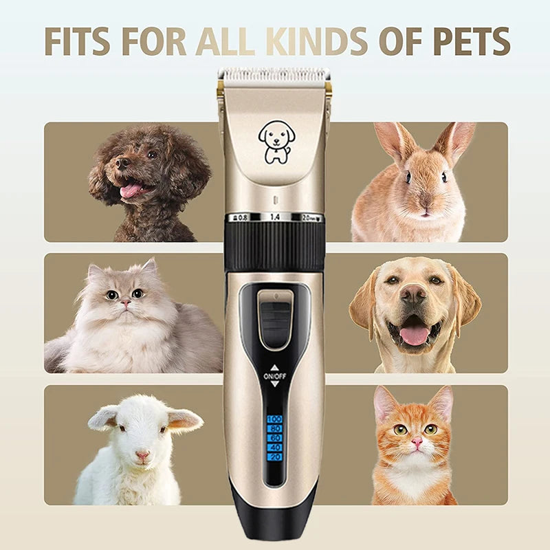 Tondeuse pour chien tondeuse à cheveux pour chien toilettage (animal de compagnie/chat/chien/lapin) coupe de cheveux ensemble de rasoir pour animaux de compagnie sans fil Rechargeable professionnel