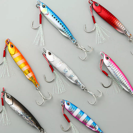 2021 Japón Metal fundido Jig cuchara 10/15/20/30/40/50g orilla de Jigging pescado mar señuelo para pesca de lubina cebo Artificial aparejos