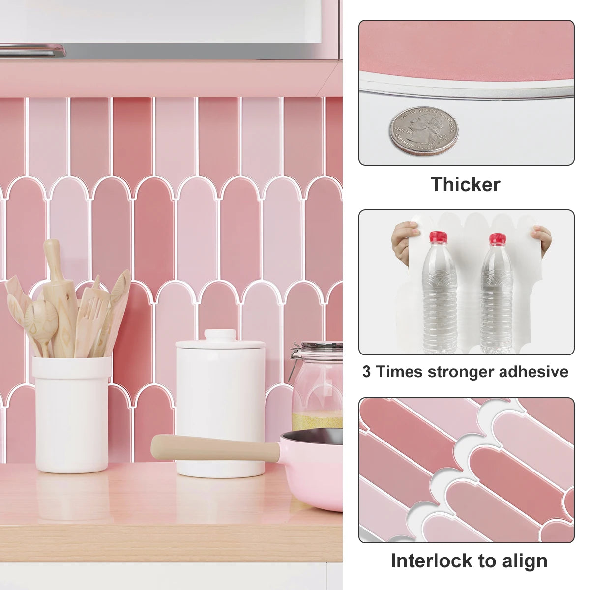 10 Pieces/pack 3D Brick Vinyl Wallpaper Peel And Stick Kitchen & Bathroom Backsplash Wall Tile Sticker Widely Apply for Home