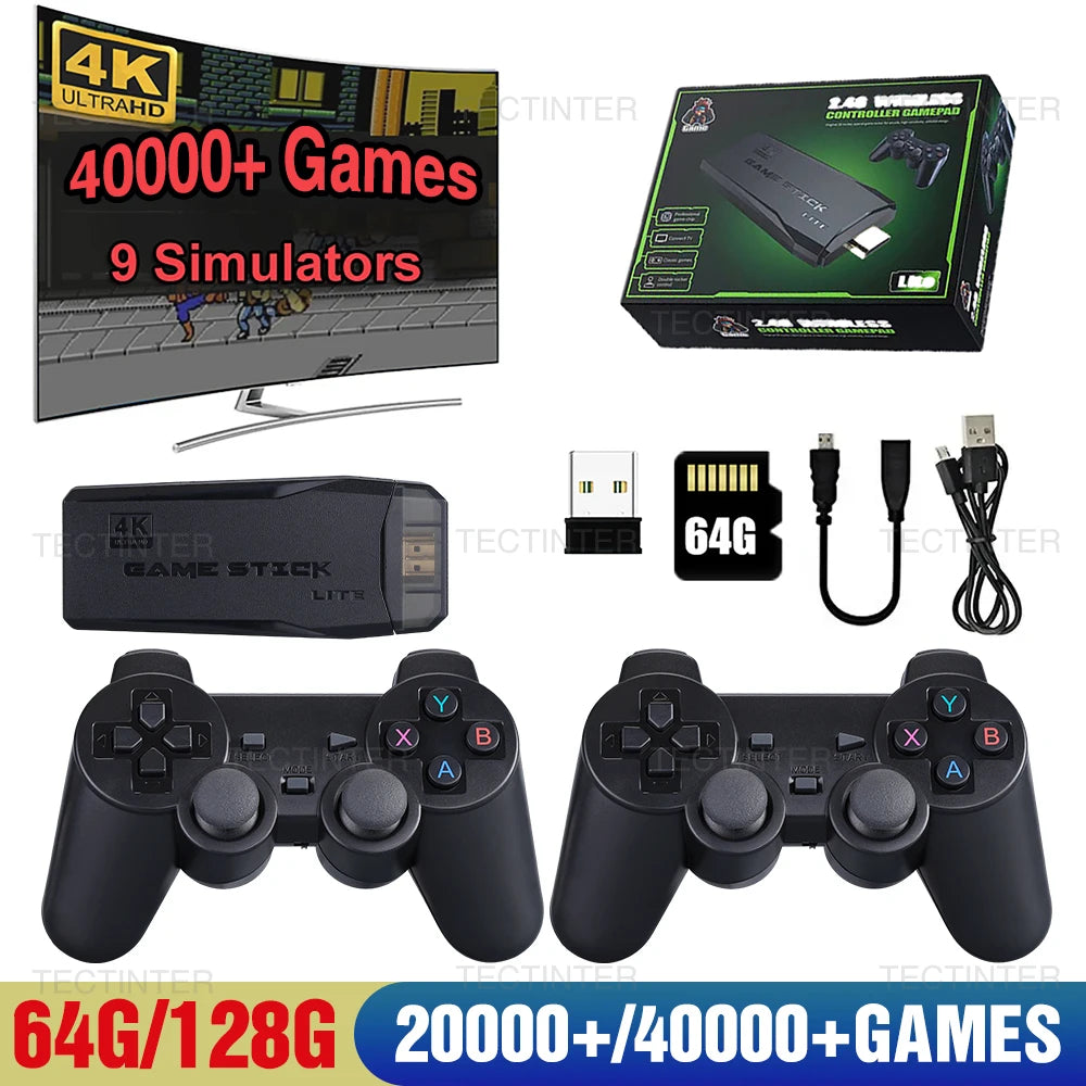 Consola de videojuegos M8 4K HD, mando inalámbrico con 20000 juegos integrados, mando de juegos Retro, envío directo