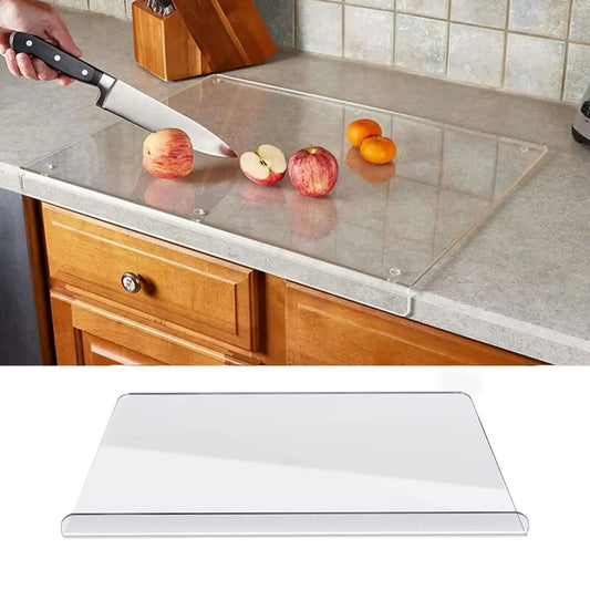 Planche à découper transparente antidérapante en acrylique avec lèvre, pour protection de comptoir de cuisine, gadgets de cuisine de Restaurant à domicile