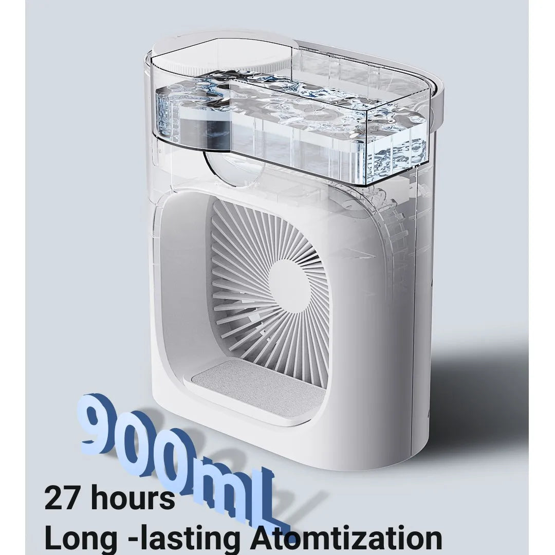 Lydsto-aire acondicionado portátil, ventiladores de escritorio, Enfriador de aire de 900ml, ventilador de pulverización de refrigeración por agua, ventilador de humidificación de escritorio USB, refrigeración por aire