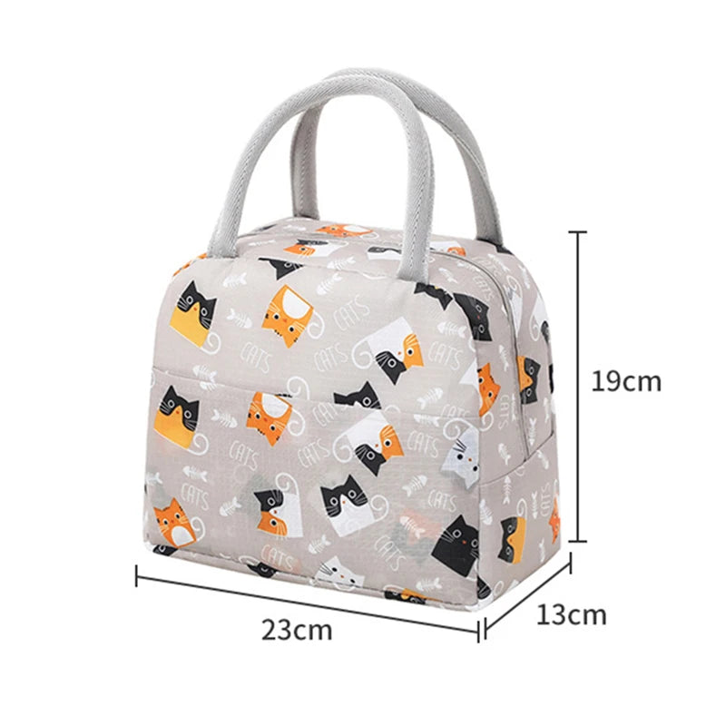 Bolsas de almuerzo portátiles, caja de almuerzo con aislamiento térmico, bolsa de almacenamiento, fiambrera escolar para niños, bolsa de almacenamiento para Picnic, bolsa de gran capacidad