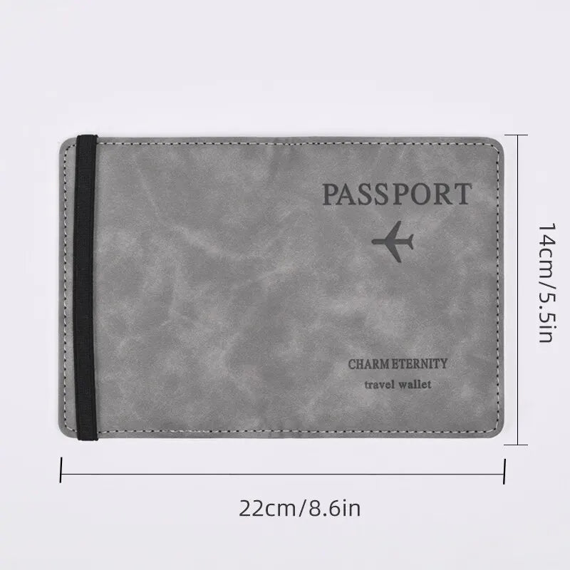 Portefeuille en cuir PU pour hommes, porte-passeport de voyage, porte-cartes, accessoires de voyage, porte-passeport à main, porte-cartes de visite