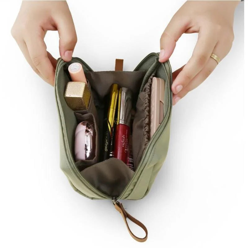 Sac à cosmétiques pour femmes, couleur unie, trousse de maquillage de Style coréen, pochette de toilette, trousse de maquillage étanche, sac de luxe, nouvelle collection 2023