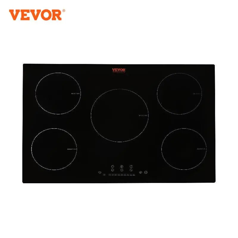 VEVOR-estufa de inducción eléctrica, 5 quemadores, 30/36 pulgadas, quemador incorporado, Sensor de cocina, Control táctil, cocina magnética