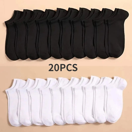 10 paires femmes/hommes bateau chaussettes invisibles coupe basse Silicone antidérapant été sans spectacle cheville chaussettes couleur unie décontracté respirant