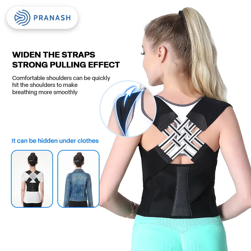 Ceinture correctrice de Posture réglable pour femmes et hommes, livraison directe, Stock, prévient l'affaissement, soulage la douleur, correcteur de Posture