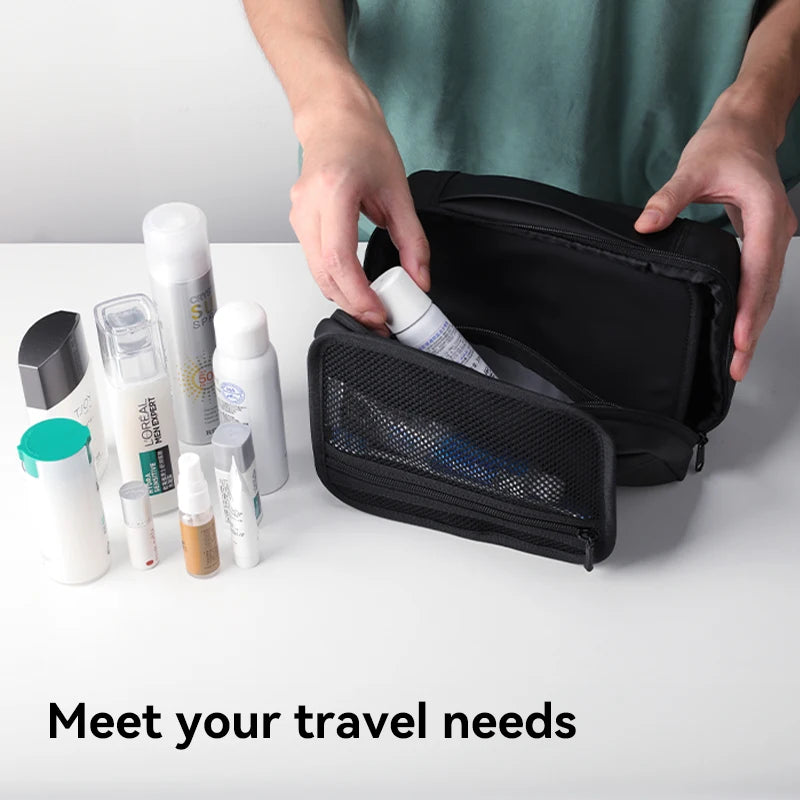 Travel Toiletry Bag Men's Business Trip Gods Dry Wet Separation Fitness Bath Bag Waterproof Makeup Storage Bag L_MR86 Wash Bag