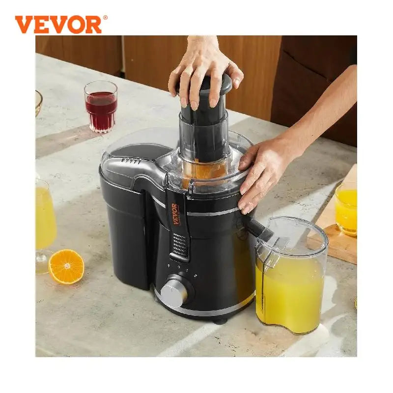 VEVOR-máquina exprimidora centrífuga con Motor de 350W, Extractor de zumo centrífugo de fácil limpieza, boca grande, grande para frutas y verduras