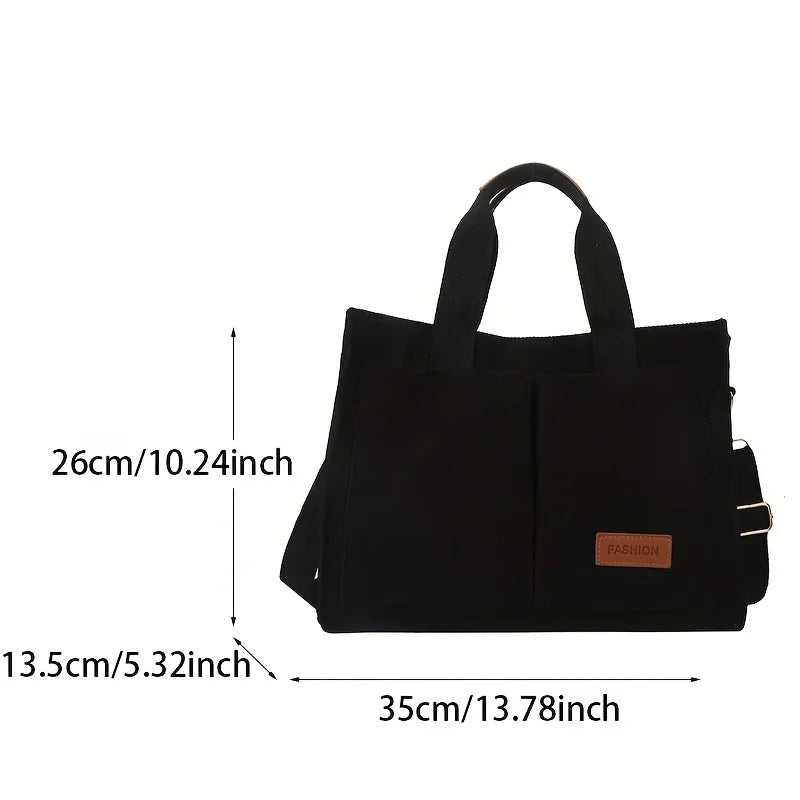 Bolso de mano de pana para mujer, bolsos grandes de capacidad para mujer, bolso de viaje para mujer, bandolera mensajero, bolso de mujer