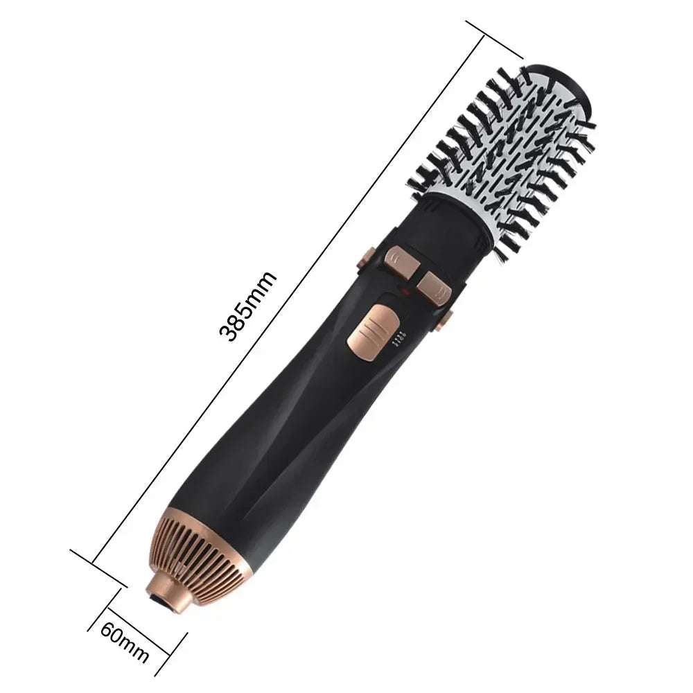 Hot Air Brush 4 Head Replaceable Hair Dryer Comb One Step Blower Electric Ionic Straightener Curler Styling Tools Home-appliance