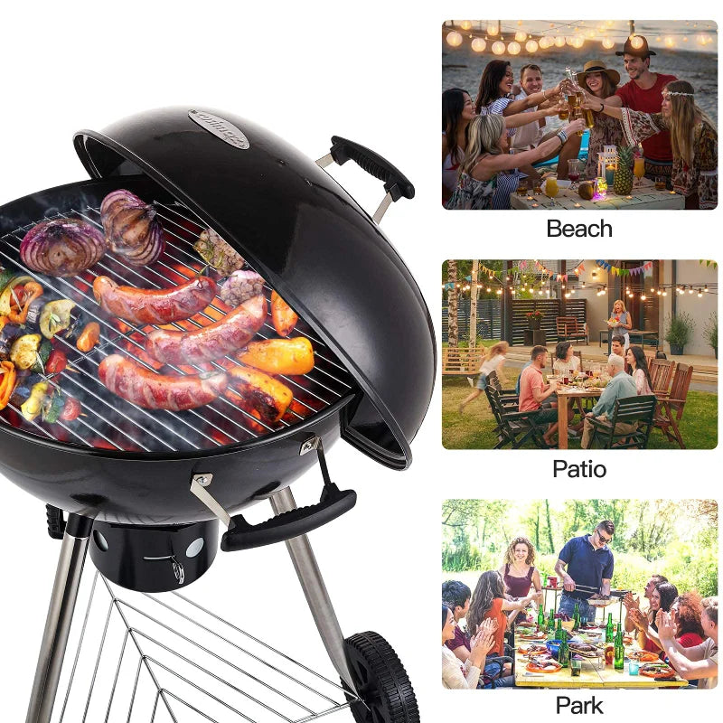 BBQ table Charcoal Grill Portable BBQ Grill Kettle 22.5 inch, Outdoor Grills & Smokers for Patio Backyard Barbecue camping oven