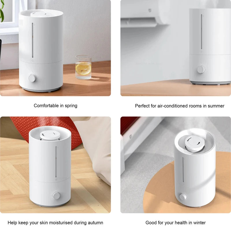 XIAOMI MIJIA Humidifier2 4L diffuseur d'air à brume humidificateurs d'aromathérapie diffuseur humidificateur d'air antibactérien à ions argent pour la maison