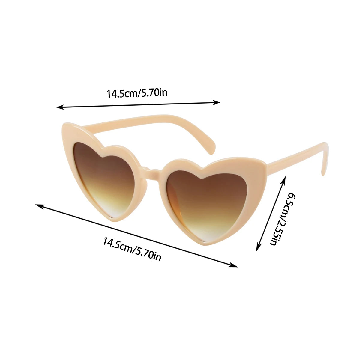 Heart Shaped Sunglasses for Women Retro Cat Eye Sunglasses Wedding Engagement Decoration Shopping Traveling Party Accessories