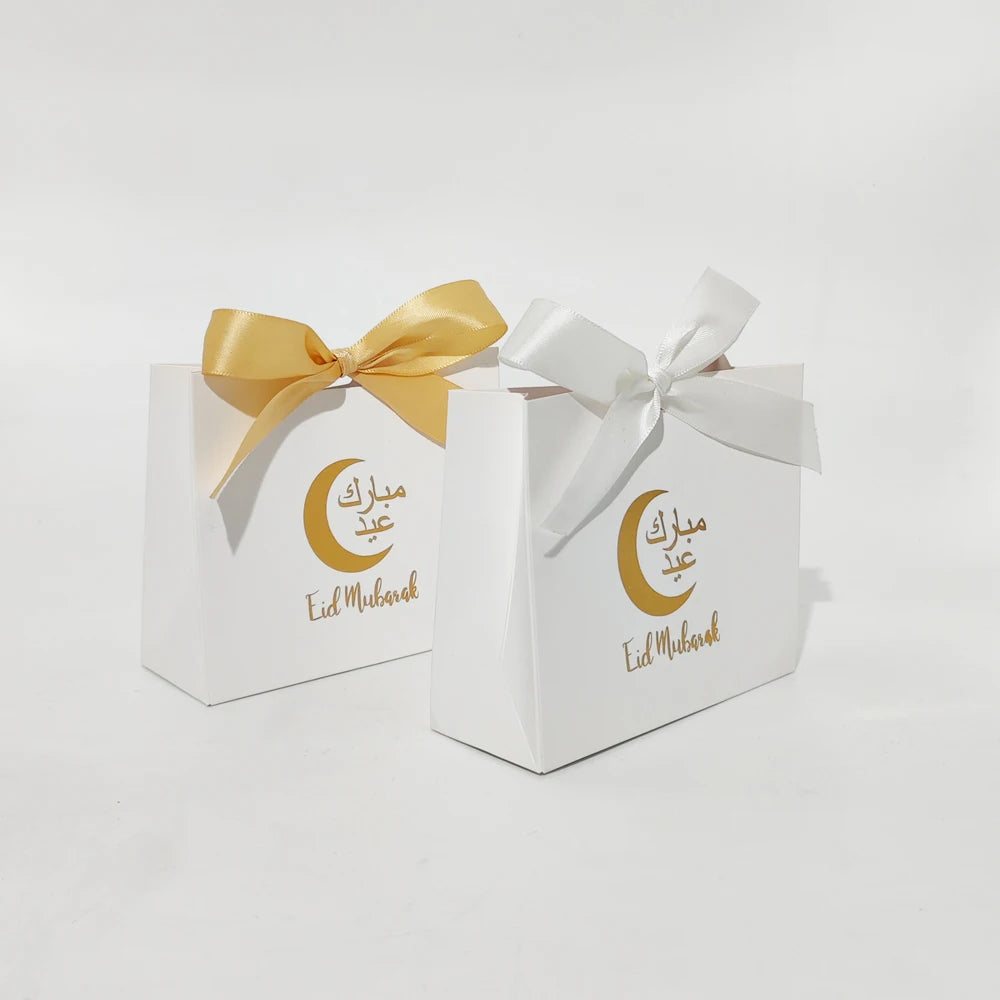 Happiness Ramadan Eid Mubarak Favor Boxes Treat Candy Box Party Favors Eid Mubarak Goodie Chocolates Biscuit Boxes